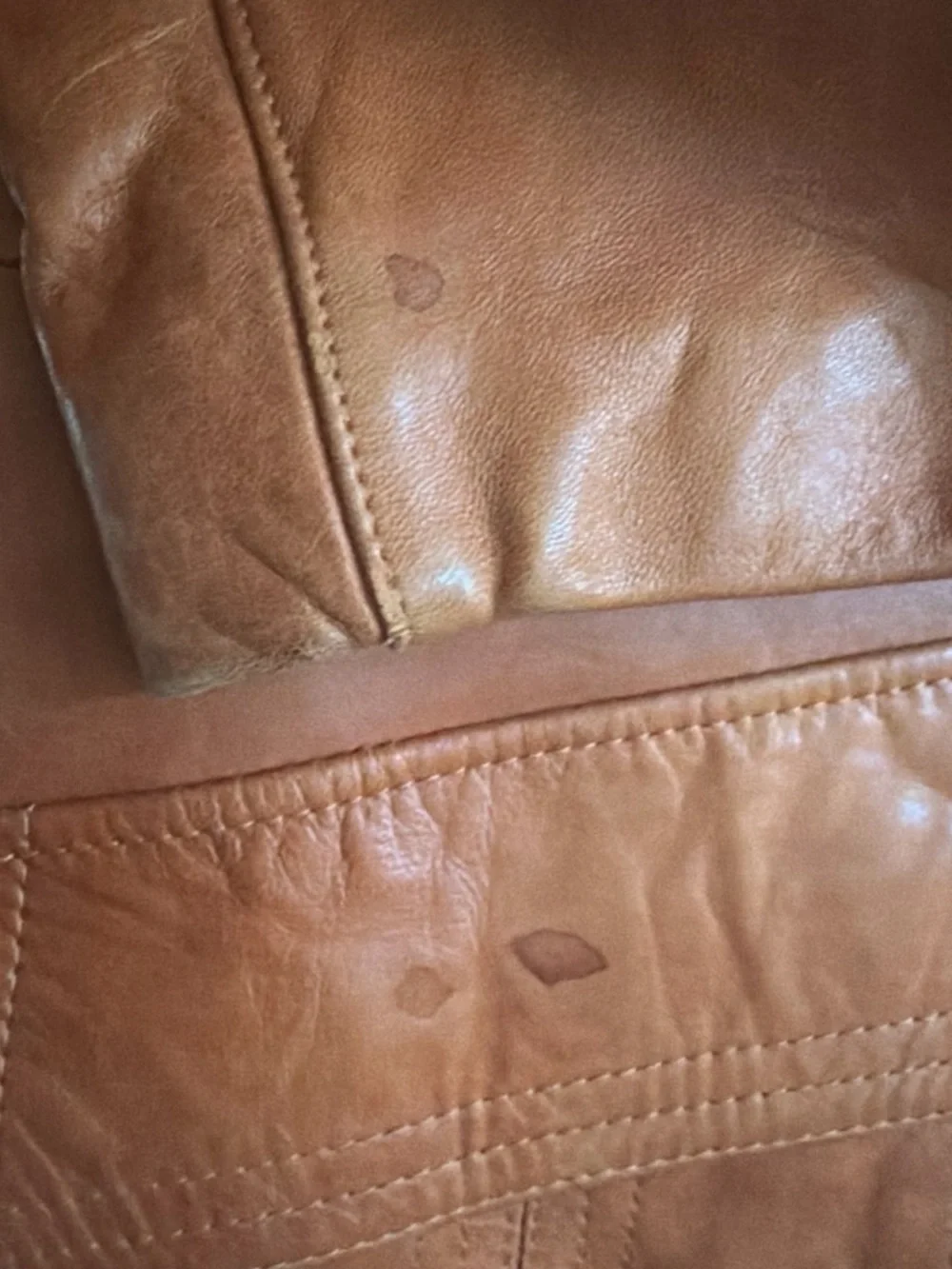 Men's Chestnut Leather Button Jacket